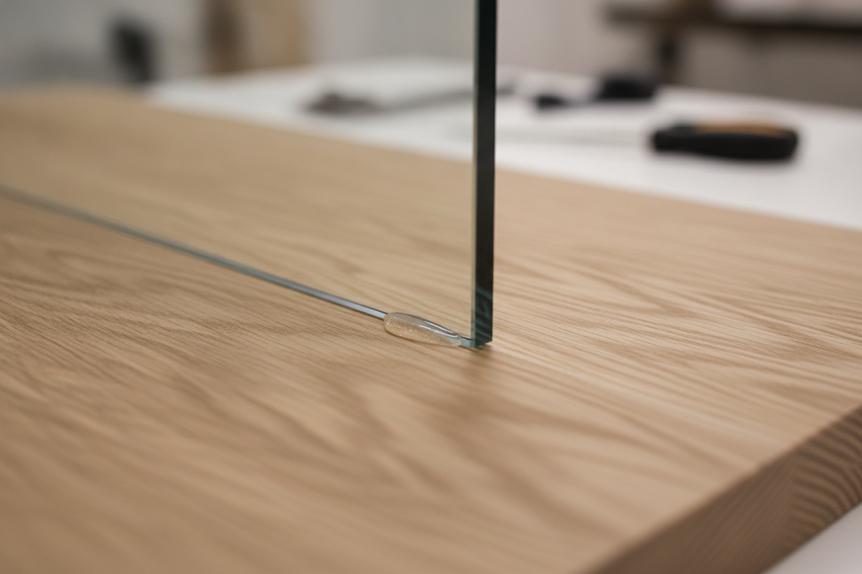 Coller du verre sur du bois : 4 solutions classées par résistance
