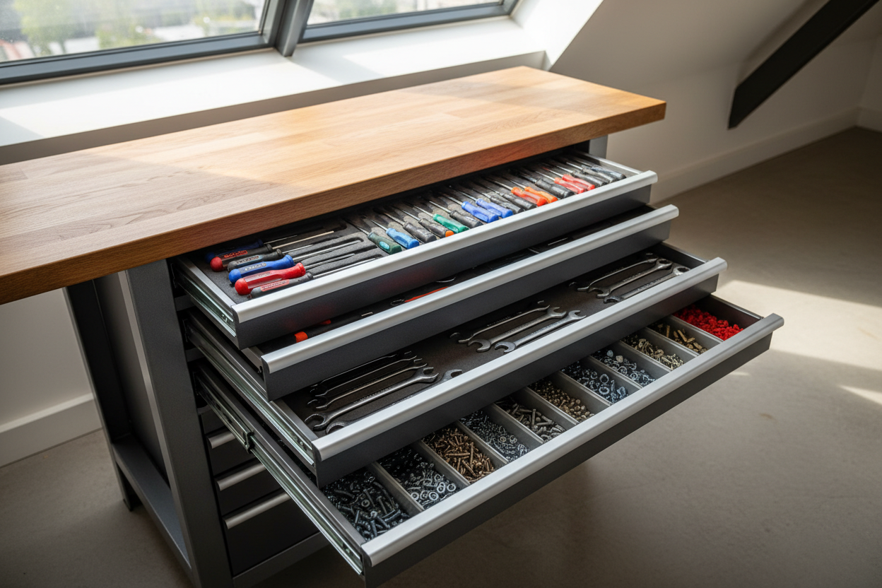Établi tiroir : choisir, installer et organiser son rangement d&rsquo;atelier