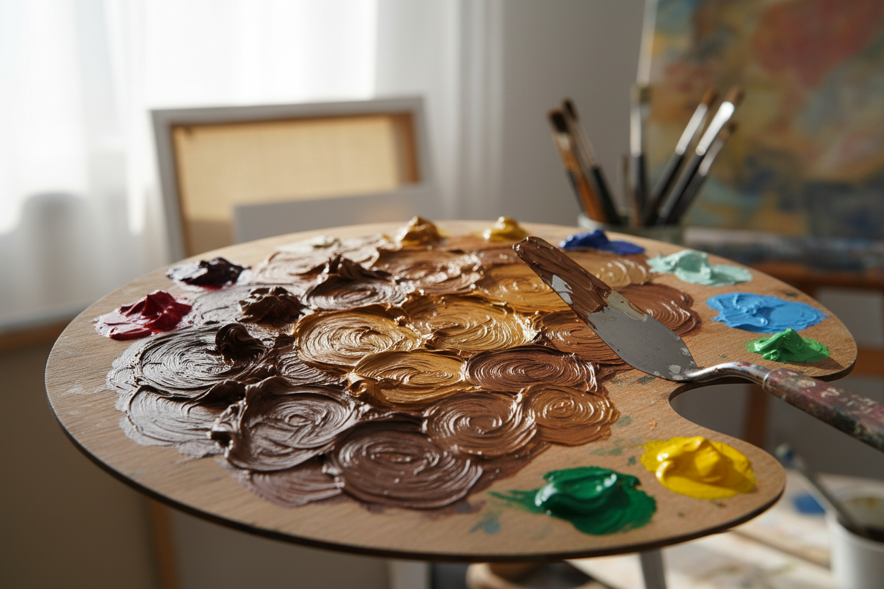 Faire de la peinture marron : mélanges, proportions et variantes sans rater sa teinte